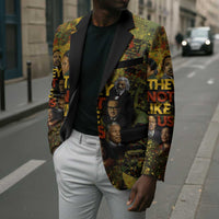 Black History Portrait Collage Blazer Africa Empowering They Not Like Us Quote in Grunge Paint - Wonder Print Shop