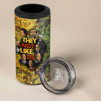 Black History Portrait Collage 4 in 1 Can Cooler Tumbler Africa Empowering They Not Like Us Quote in Grunge Paint - Wonder Print Shop