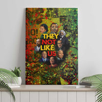 Black History Portrait Collage Canvas Wall Art Africa Empowering They Not Like Us Quote in Grunge Paint - Wonder Print Shop