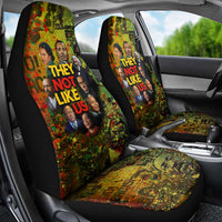 Black History Portrait Collage Car Seat Cover Africa Empowering They Not Like Us Quote in Grunge Paint - Wonder Print Shop