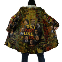 Black History Portrait Collage Cloak Africa Empowering They Not Like Us Quote in Grunge Paint - Wonder Print Shop
