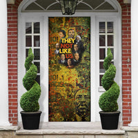 Black History Portrait Collage Door Cover Africa Empowering They Not Like Us Quote in Grunge Paint - Wonder Print Shop