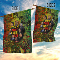 Black History Portrait Collage Garden Flag Africa Empowering They Not Like Us Quote in Grunge Paint - Wonder Print Shop