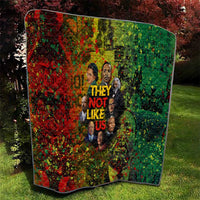 Black History Portrait Collage Quilt Africa Empowering They Not Like Us Quote in Grunge Paint - Wonder Print Shop