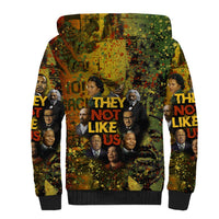 Black History Portrait Collage Sherpa Hoodie Africa Empowering They Not Like Us Quote in Grunge Paint - Wonder Print Shop