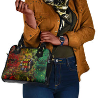 Black History Portrait Collage Shoulder Handbag Africa Empowering They Not Like Us Quote in Grunge Paint - Wonder Print Shop