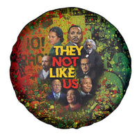 Black History Portrait Collage Spare Tire Cover Africa Empowering They Not Like Us Quote in Grunge Paint - Wonder Print Shop