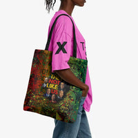 Black History Portrait Collage Tote Bag Africa Empowering They Not Like Us Quote in Grunge Paint - Wonder Print Shop