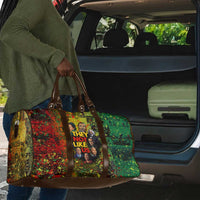 Black History Portrait Collage Travel Bag Africa Empowering They Not Like Us Quote in Grunge Paint - Wonder Print Shop
