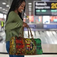 Black History Portrait Collage Travel Bag Africa Empowering They Not Like Us Quote in Grunge Paint - Wonder Print Shop