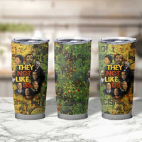 Black History Portrait Collage Tumbler Cup Africa Empowering They Not Like Us Quote in Grunge Paint - Wonder Print Shop
