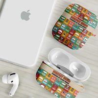 Everyday Genius Powered by Black Minds AirPods Case with Colorful Invention Icons Pattern - Wonder Print Shop