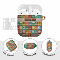Everyday Genius Powered by Black Minds AirPods Case with Colorful Invention Icons Pattern - Wonder Print Shop