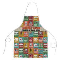 Everyday Genius Powered by Black Minds Apron with Colorful Invention Icons Pattern - Wonder Print Shop