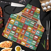 Everyday Genius Powered by Black Minds Apron with Colorful Invention Icons Pattern - Wonder Print Shop