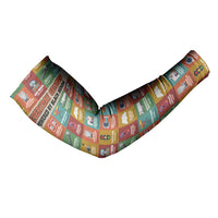 Everyday Genius Powered by Black Minds Arm Sleeves with Colorful Invention Icons Pattern - Wonder Print Shop