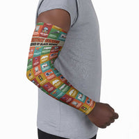 Everyday Genius Powered by Black Minds Arm Sleeves with Colorful Invention Icons Pattern - Wonder Print Shop