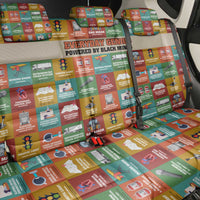 Everyday Genius Powered by Black Minds Back Car Seat Cover with Colorful Invention Icons Pattern - Wonder Print Shop