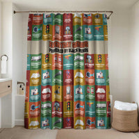 Everyday Genius Powered by Black Minds Bathroom Set with Colorful Invention Icons Pattern - Wonder Print Shop