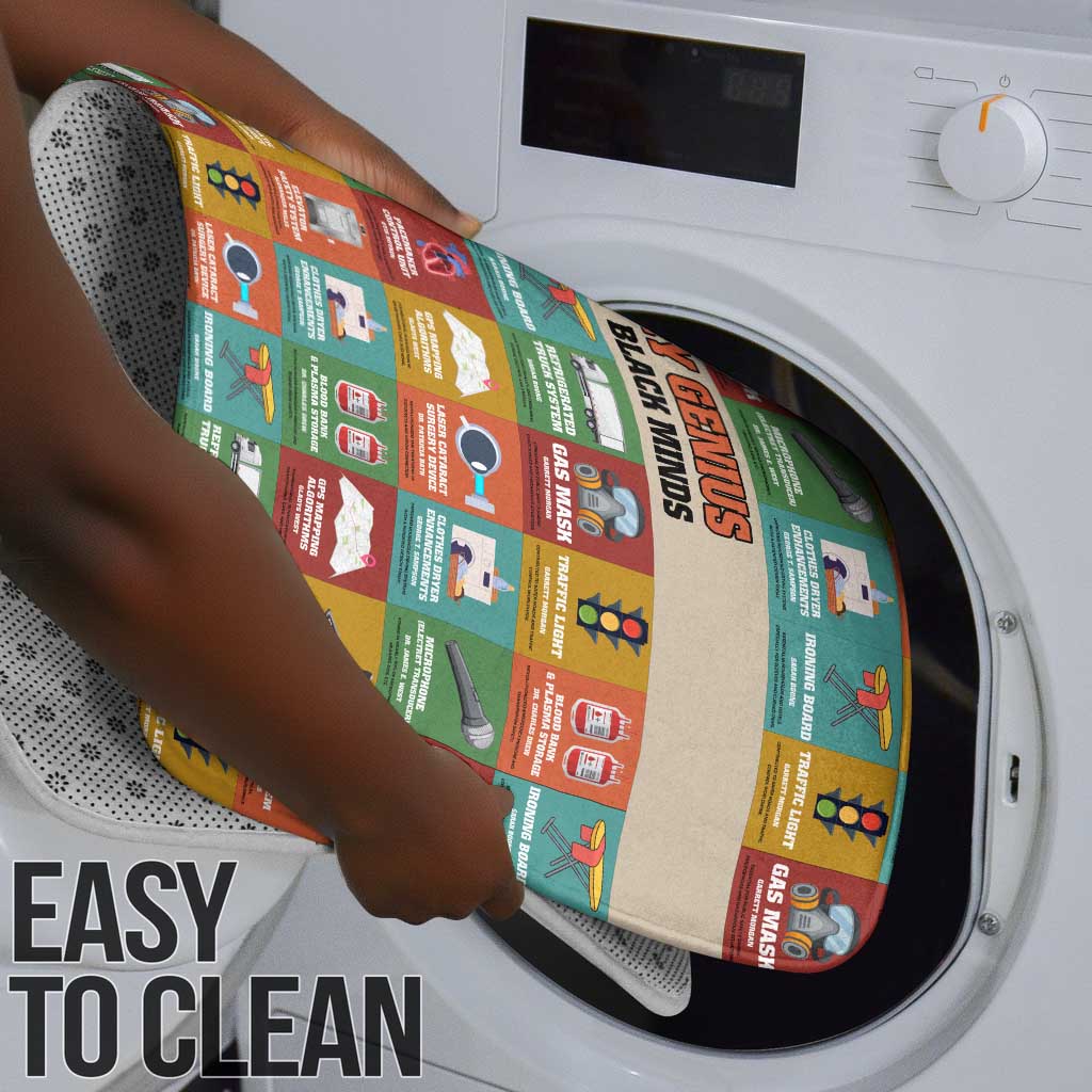 Everyday Genius Powered by Black Minds Bathroom Set with Colorful Invention Icons Pattern - Wonder Print Shop