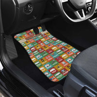 Everyday Genius Powered by Black Minds Car Mats with Colorful Invention Icons Pattern - Wonder Print Shop