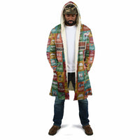 Everyday Genius Powered by Black Minds Cloak with Colorful Invention Icons Pattern - Wonder Print Shop