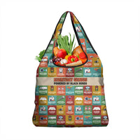 Everyday Genius Powered by Black Minds Grocery Bag with Colorful Invention Icons Pattern - Wonder Print Shop