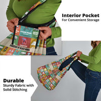 Everyday Genius Powered by Black Minds Grocery Bag with Colorful Invention Icons Pattern - Wonder Print Shop