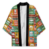 Everyday Genius Powered by Black Minds Kimono with Colorful Invention Icons Pattern - Wonder Print Shop