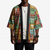 Everyday Genius Powered by Black Minds Kimono with Colorful Invention Icons Pattern - Wonder Print Shop