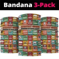 Everyday Genius Powered by Black Minds Neck Gaiter with Colorful Invention Icons Pattern - Wonder Print Shop