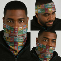 Everyday Genius Powered by Black Minds Neck Gaiter with Colorful Invention Icons Pattern - Wonder Print Shop