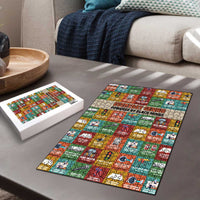 Everyday Genius Powered by Black Minds Puzzle with Colorful Invention Icons Pattern - Wonder Print Shop