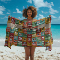 Everyday Genius Powered by Black Minds Sarong with Colorful Invention Icons Pattern - Wonder Print Shop