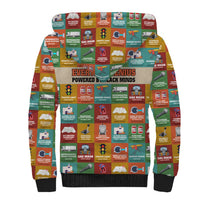Everyday Genius Powered by Black Minds Sherpa Hoodie with Colorful Invention Icons Pattern - Wonder Print Shop