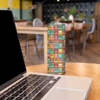 Everyday Genius Powered by Black Minds Skinny Tumbler with Colorful Invention Icons Pattern - Wonder Print Shop