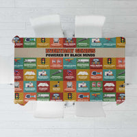Everyday Genius Powered by Black Minds Tablecloth with Colorful Invention Icons Pattern - Wonder Print Shop