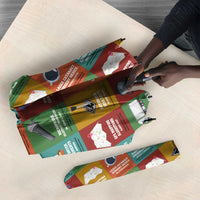 Everyday Genius Powered by Black Minds Umbrella with Colorful Invention Icons Pattern - Wonder Print Shop