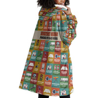 Everyday Genius Powered by Black Minds Wearable Blanket Hoodie with Colorful Invention Icons Pattern - Wonder Print Shop
