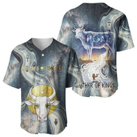 Hesat Celestial Cow Egyptian Baseball Jersey with Mythic Sky Motif in Cosmic Theme