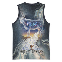 Hesat Celestial Cow Egyptian Basketball Jersey with Mythic Sky Motif in Cosmic Theme