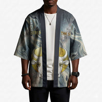 Hesat Celestial Cow Egyptian Kimono with Mythic Sky Motif in Cosmic Theme