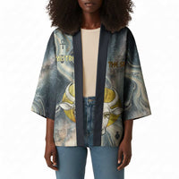 Hesat Celestial Cow Egyptian Kimono with Mythic Sky Motif in Cosmic Theme