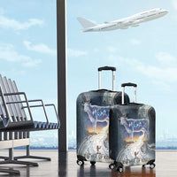 Hesat Celestial Cow Egyptian Luggage Cover with Mythic Sky Motif in Cosmic Theme