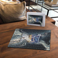 Hesat Celestial Cow Egyptian Puzzle with Mythic Sky Motif in Cosmic Theme
