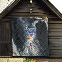 Hesat Celestial Cow Egyptian Quilt with Mythic Sky Motif in Cosmic Theme