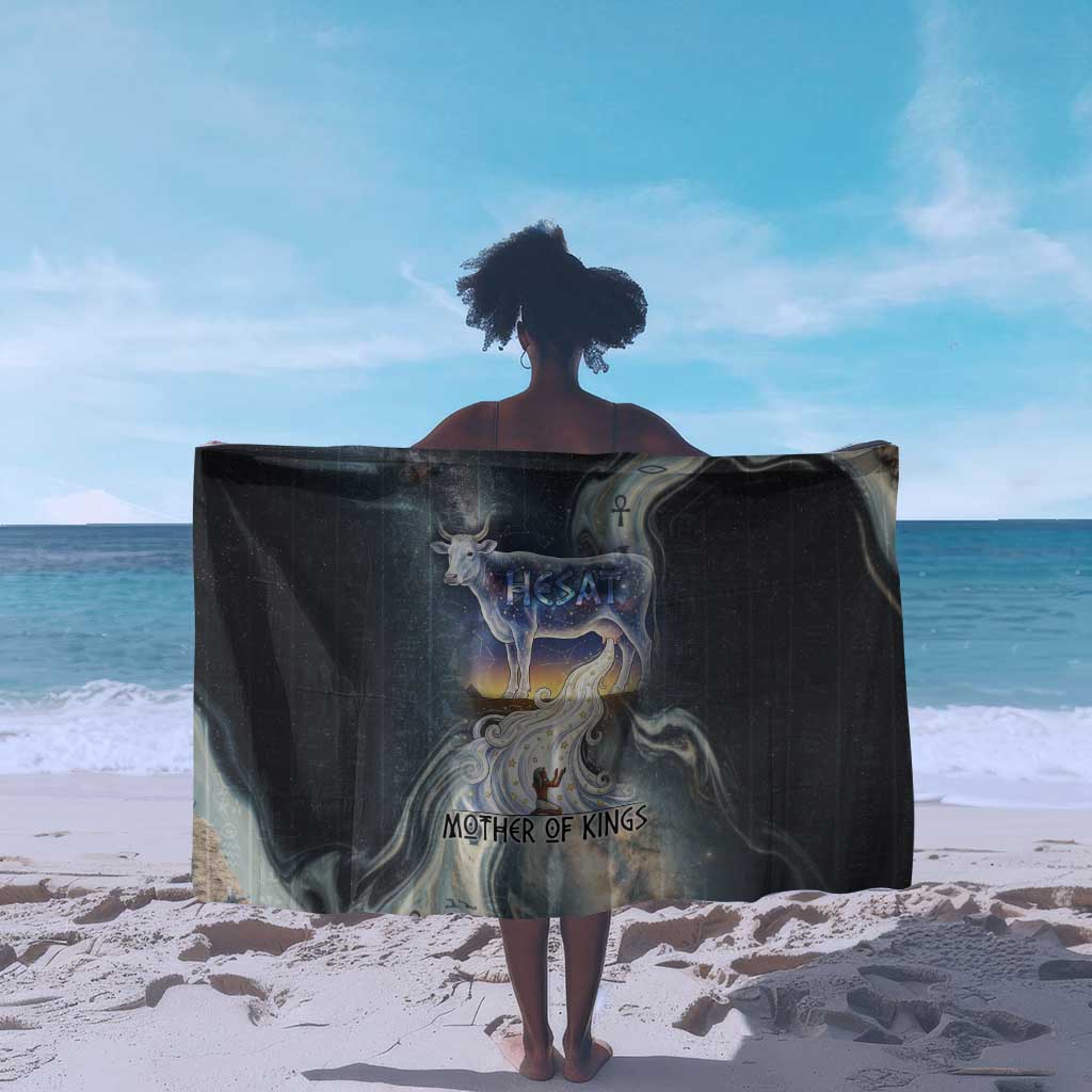 Hesat Celestial Cow Egyptian Sarong with Mythic Sky Motif in Cosmic Theme