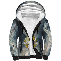 Hesat Celestial Cow Egyptian Sherpa Hoodie with Mythic Sky Motif in Cosmic Theme