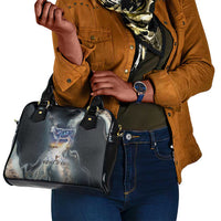 Hesat Celestial Cow Egyptian Shoulder Handbag with Mythic Sky Motif in Cosmic Theme