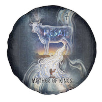Hesat Celestial Cow Egyptian Spare Tire Cover with Mythic Sky Motif in Cosmic Theme